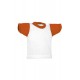 Mini t-shirt bianca/arancio