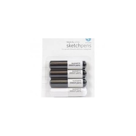 Black and White Pens 4 pezzi